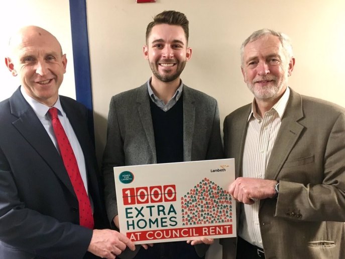 John Healey, Matthew Bennet and Jeremy Corbyn, Lambeth Labour Manifesto 2018