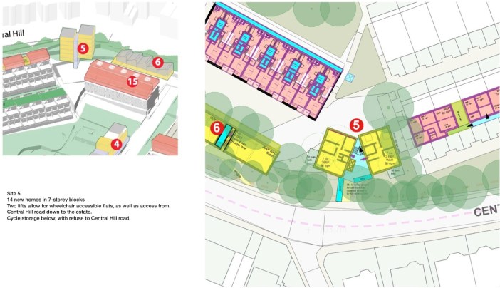 ASH, Site 5. A New Edge Block: Axonometric and Plan