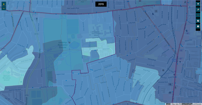 Indices of Deprivation 2015, Crime domain for Broadwater Farm estate