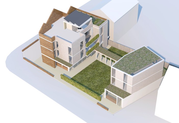 Option 2.5, Overview from the south-west